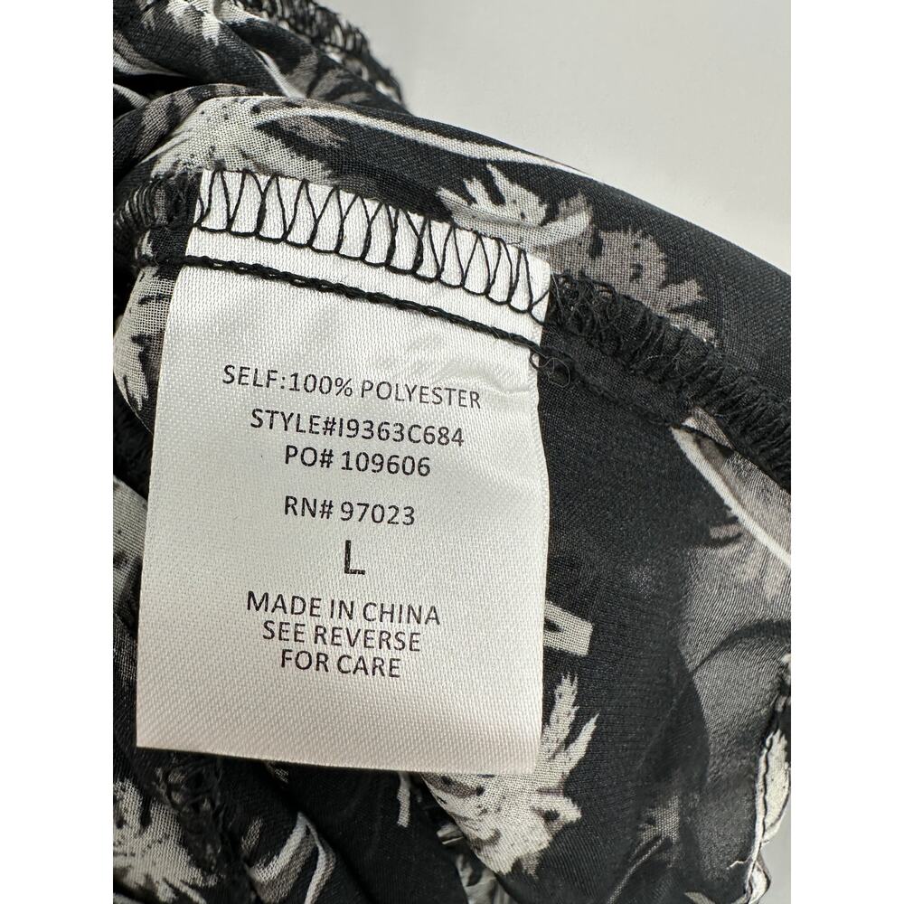 Miken Swim Black Palm Tree Sheer Coverup Womens Large Strappy Back Resort - Picture 6 of 6